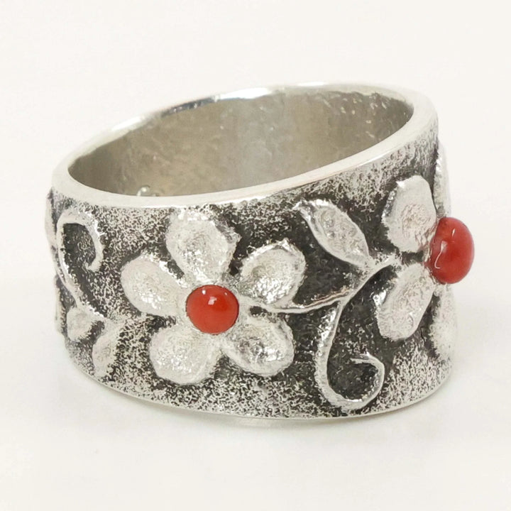 Coral Flower Ring
