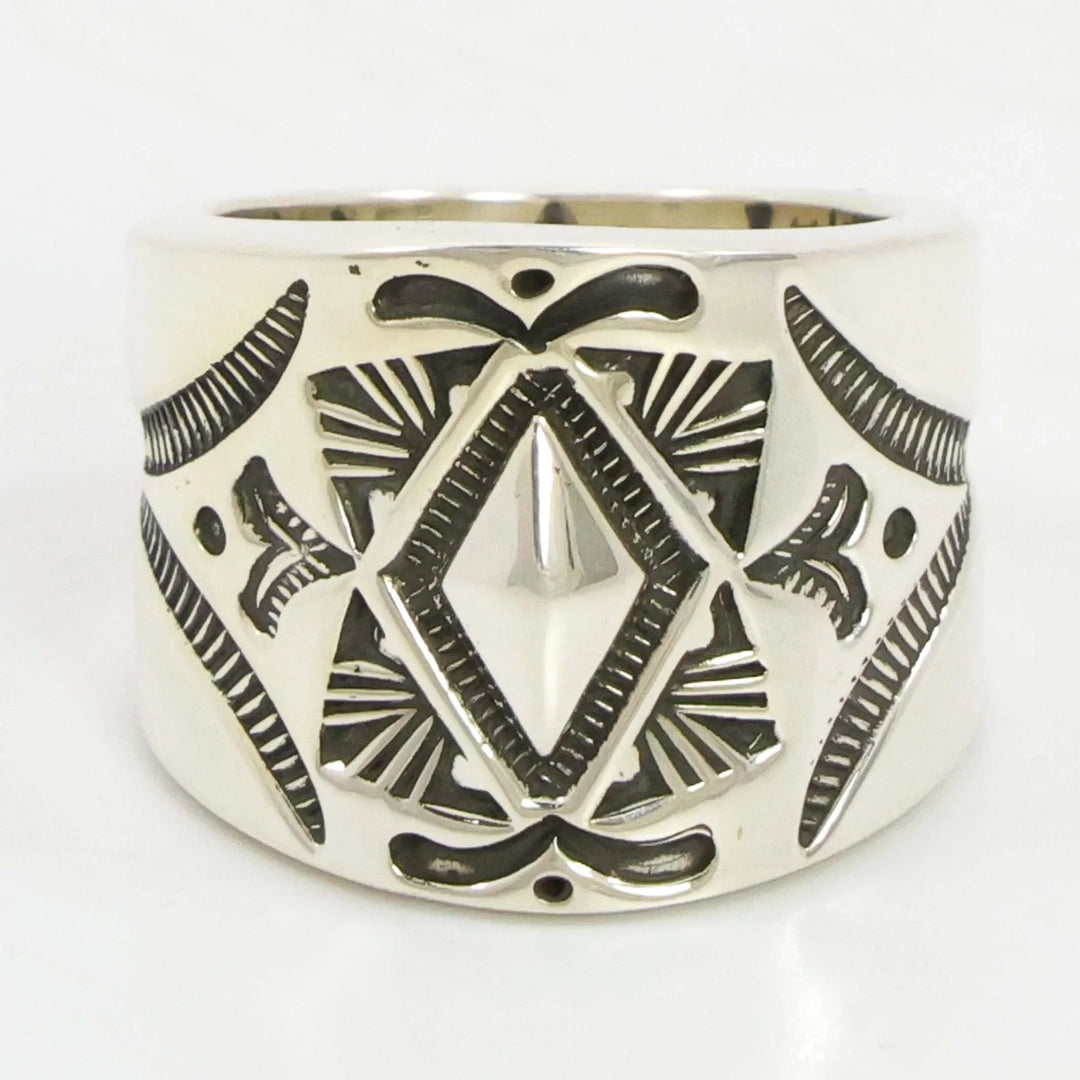 Stamped Silver Ring