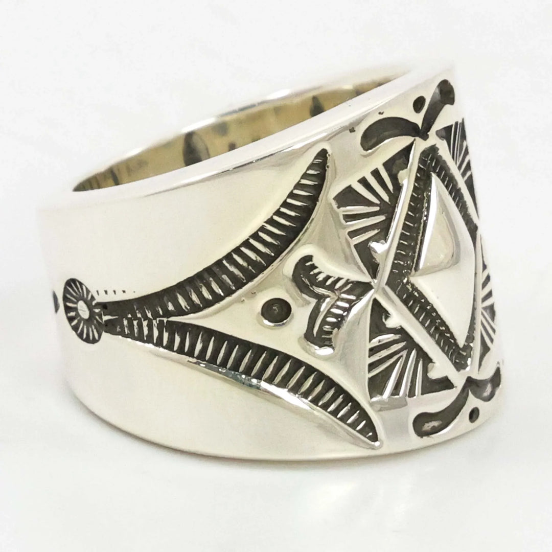 Stamped Silver Ring
