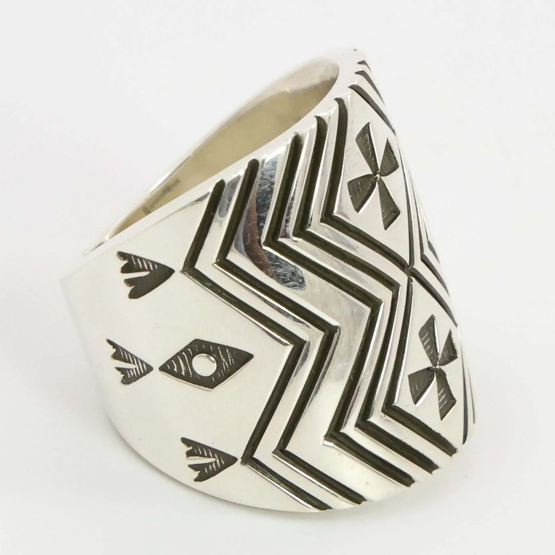 Stamped Silver Ring