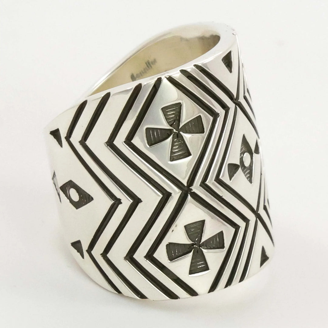 Stamped Silver Ring