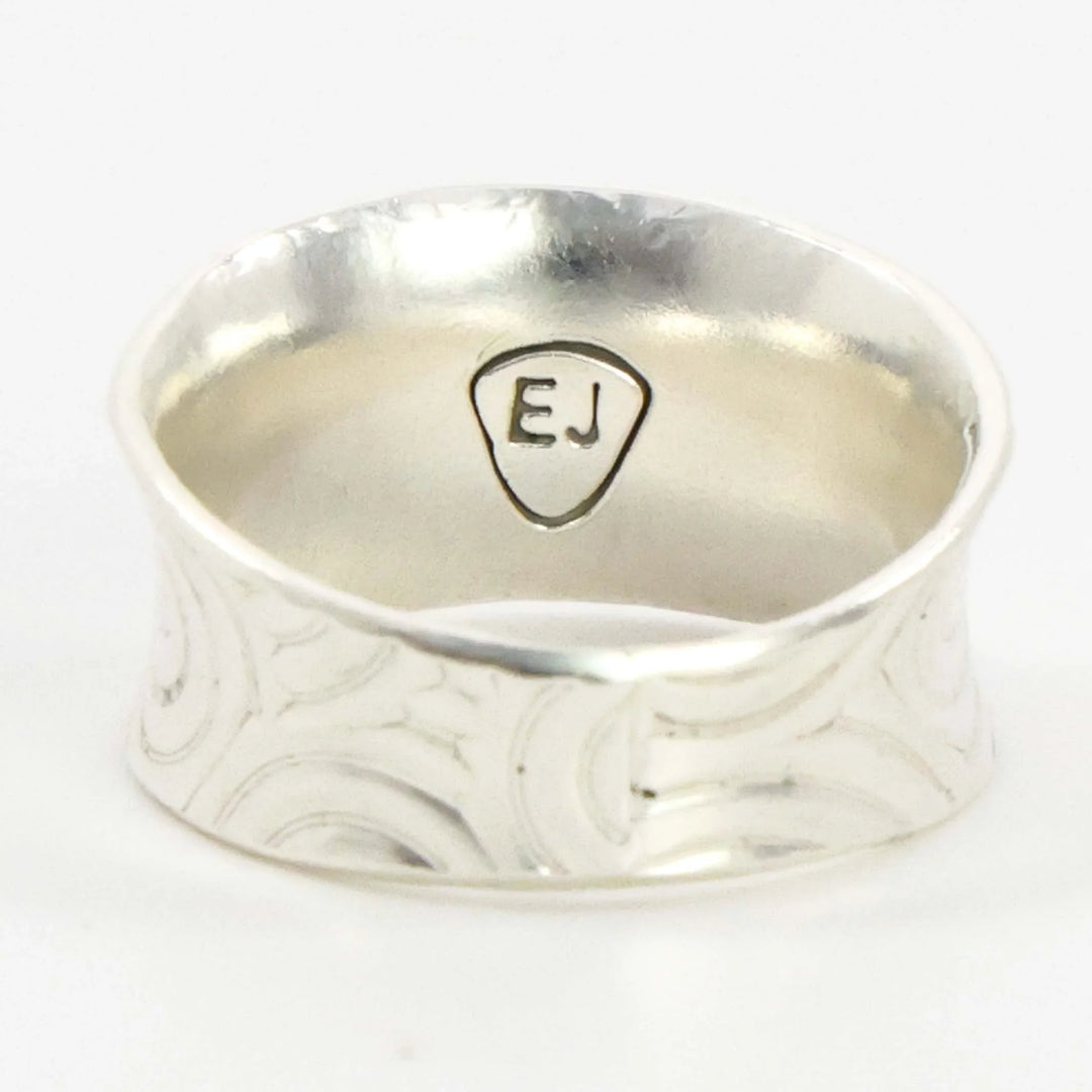 Stamped Silver Ring