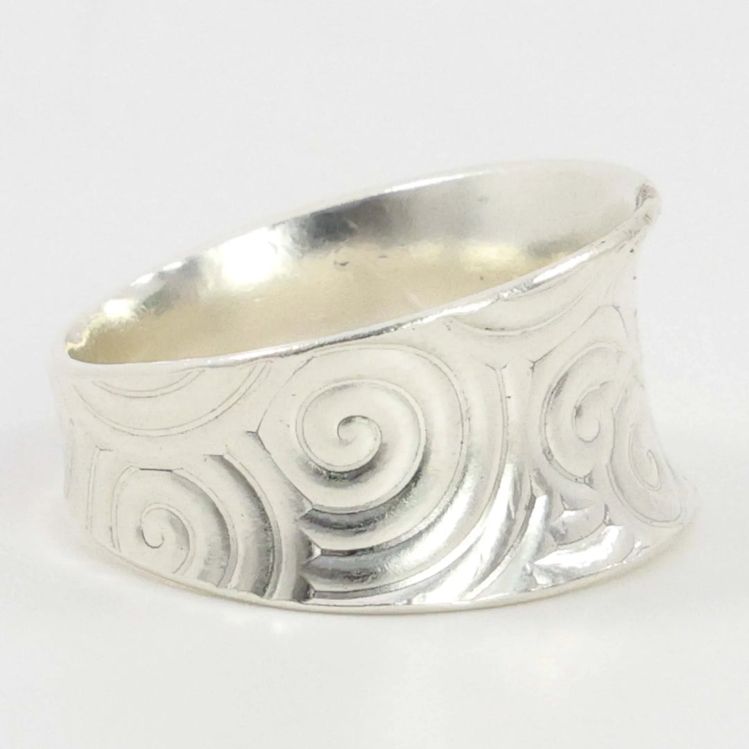 Stamped Silver Ring