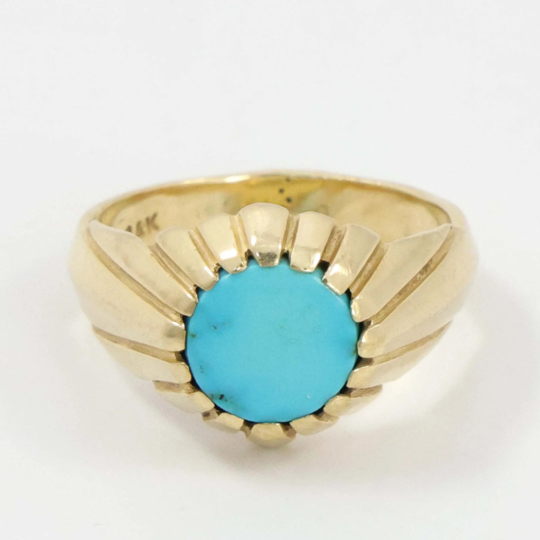 Gold and Turquoise Ring