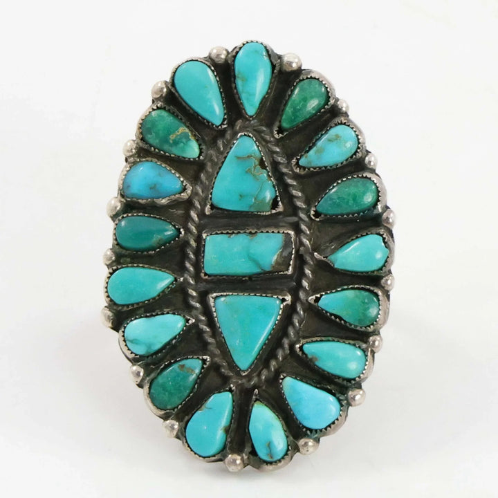 1940s Turquoise Cluster Ring