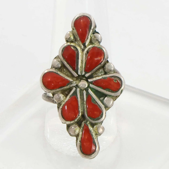 1940s Zuni Coral Ring