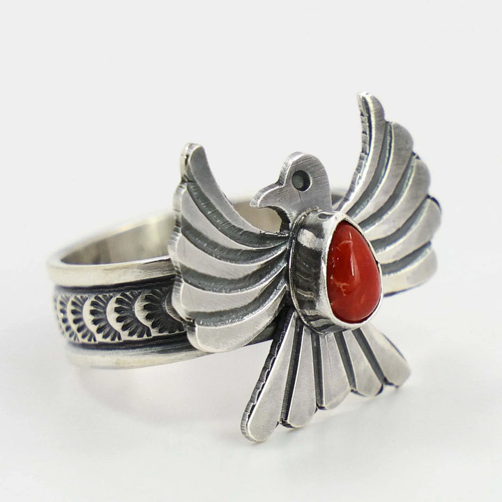 Coral Thunderbird Ring