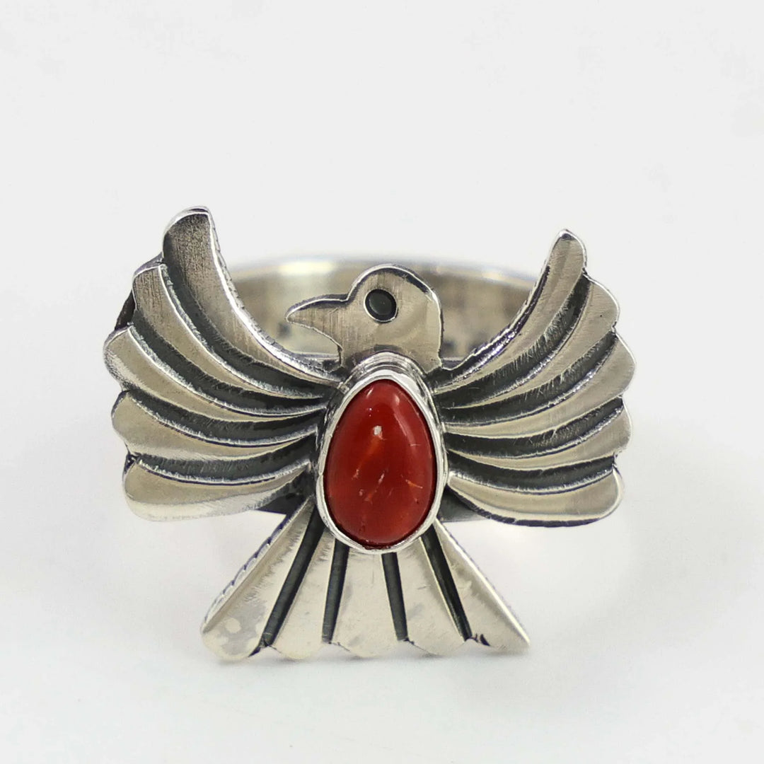 Coral Thunderbird Ring