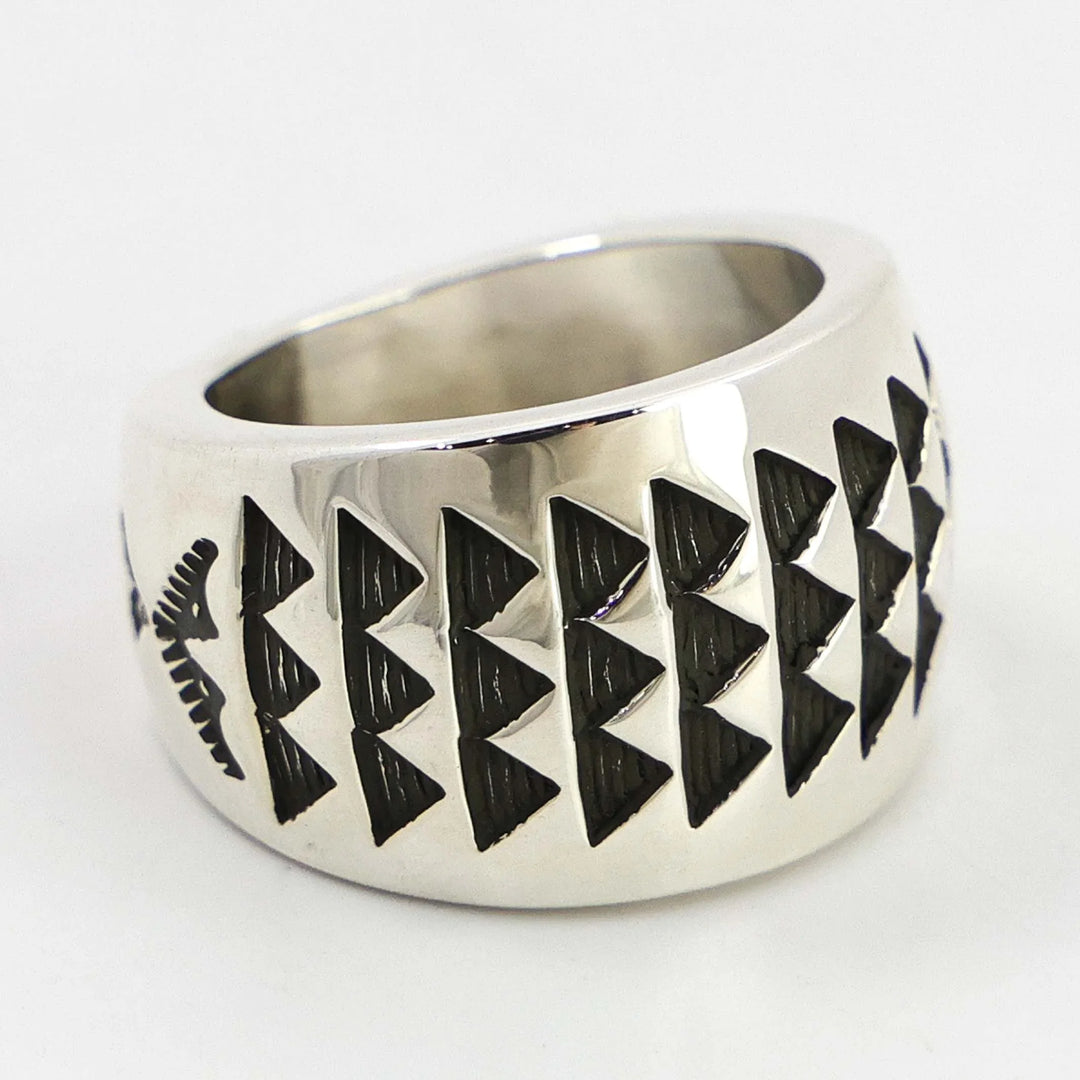 Stamped Silver Ring