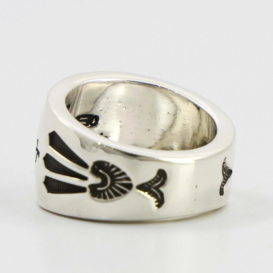 Stamped Silver Ring