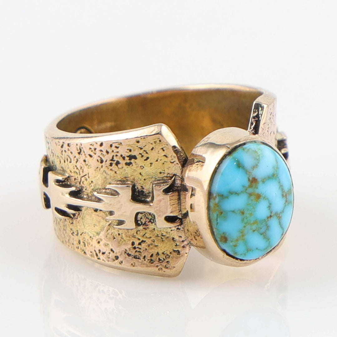 Gold and Turquoise Ring