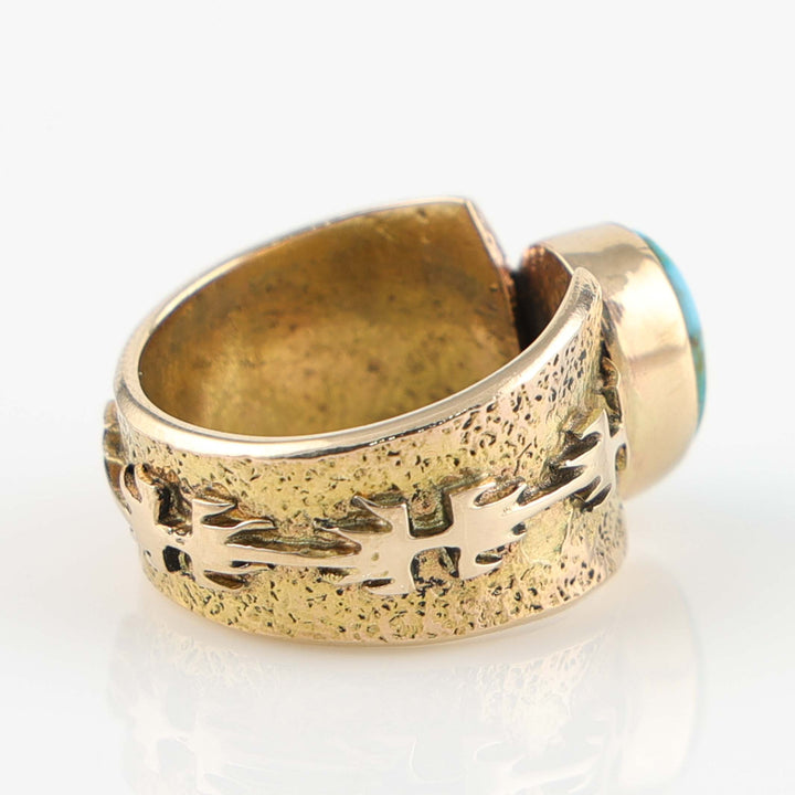 Gold and Turquoise Ring