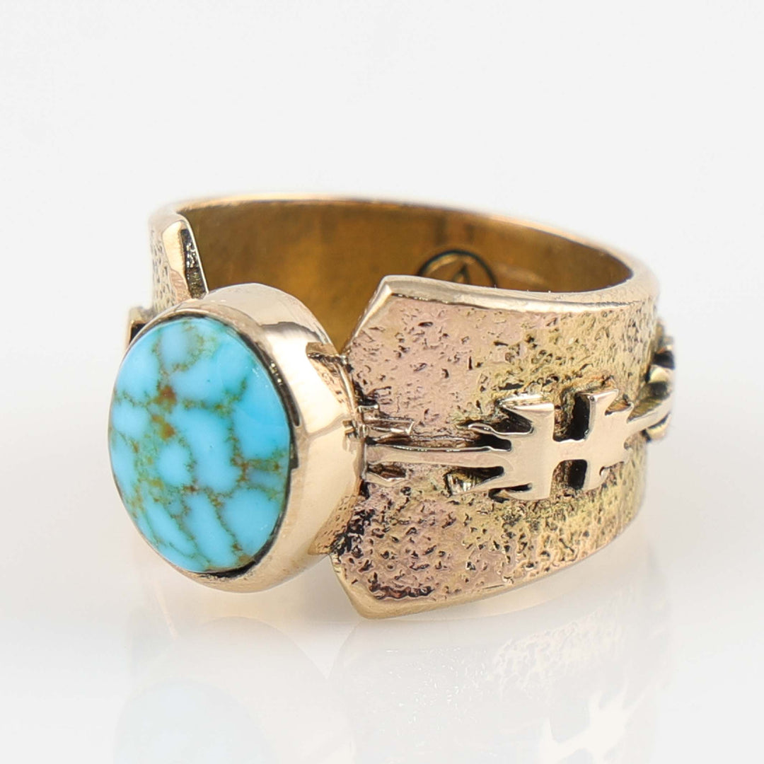 Gold and Turquoise Ring