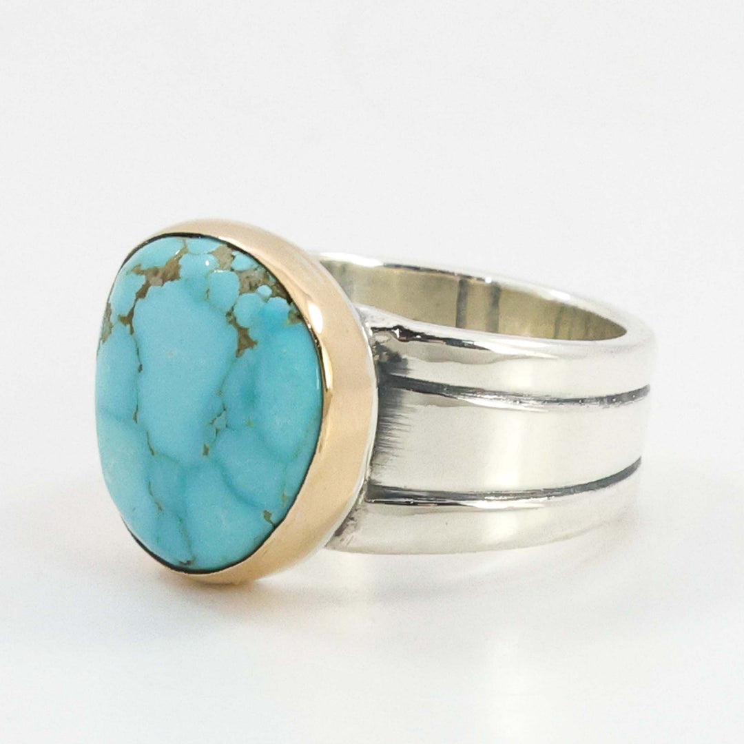 Gold and Turquoise Ring