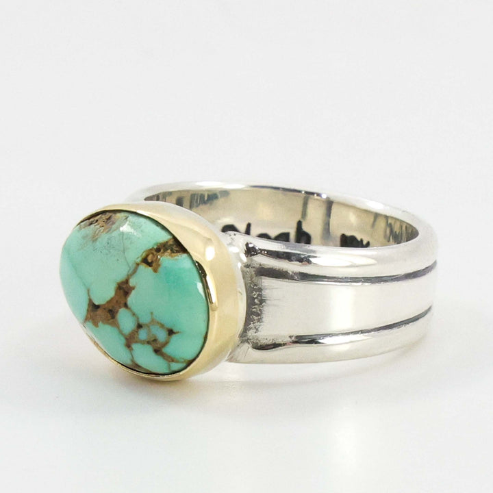 Gold and Turquoise Ring