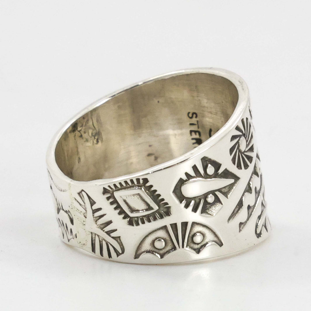 Stamped Silver Ring