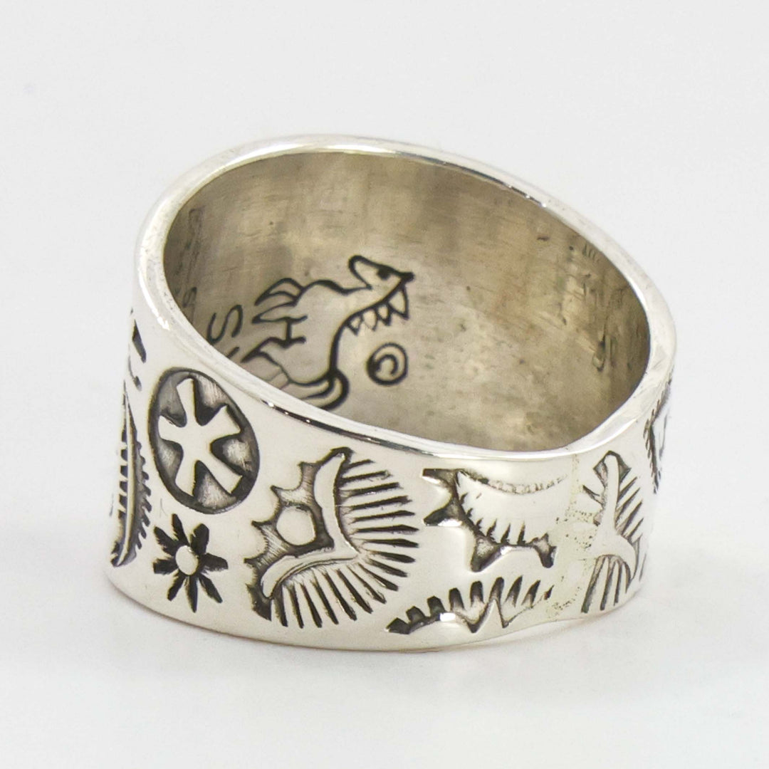 Stamped Silver Ring