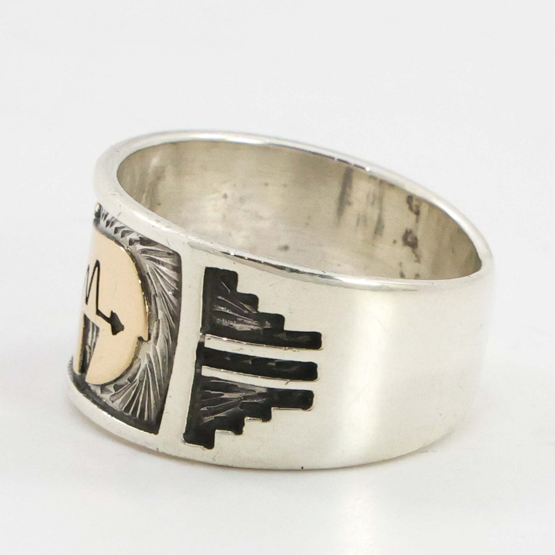 Gold on Silver Bear Ring