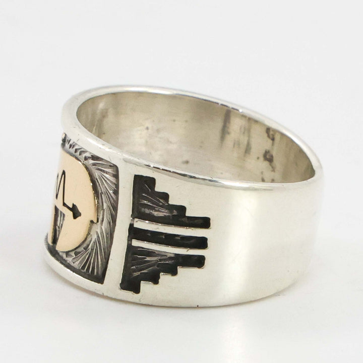 Gold on Silver Bear Ring