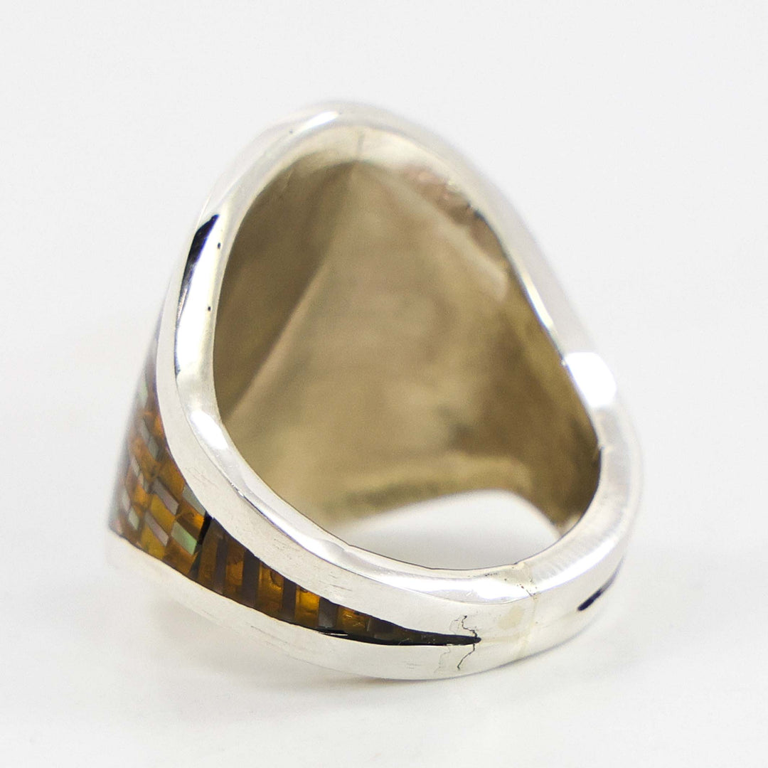 Amber Inlay Ring