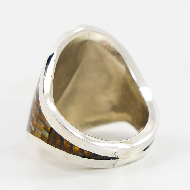 Amber Inlay Ring