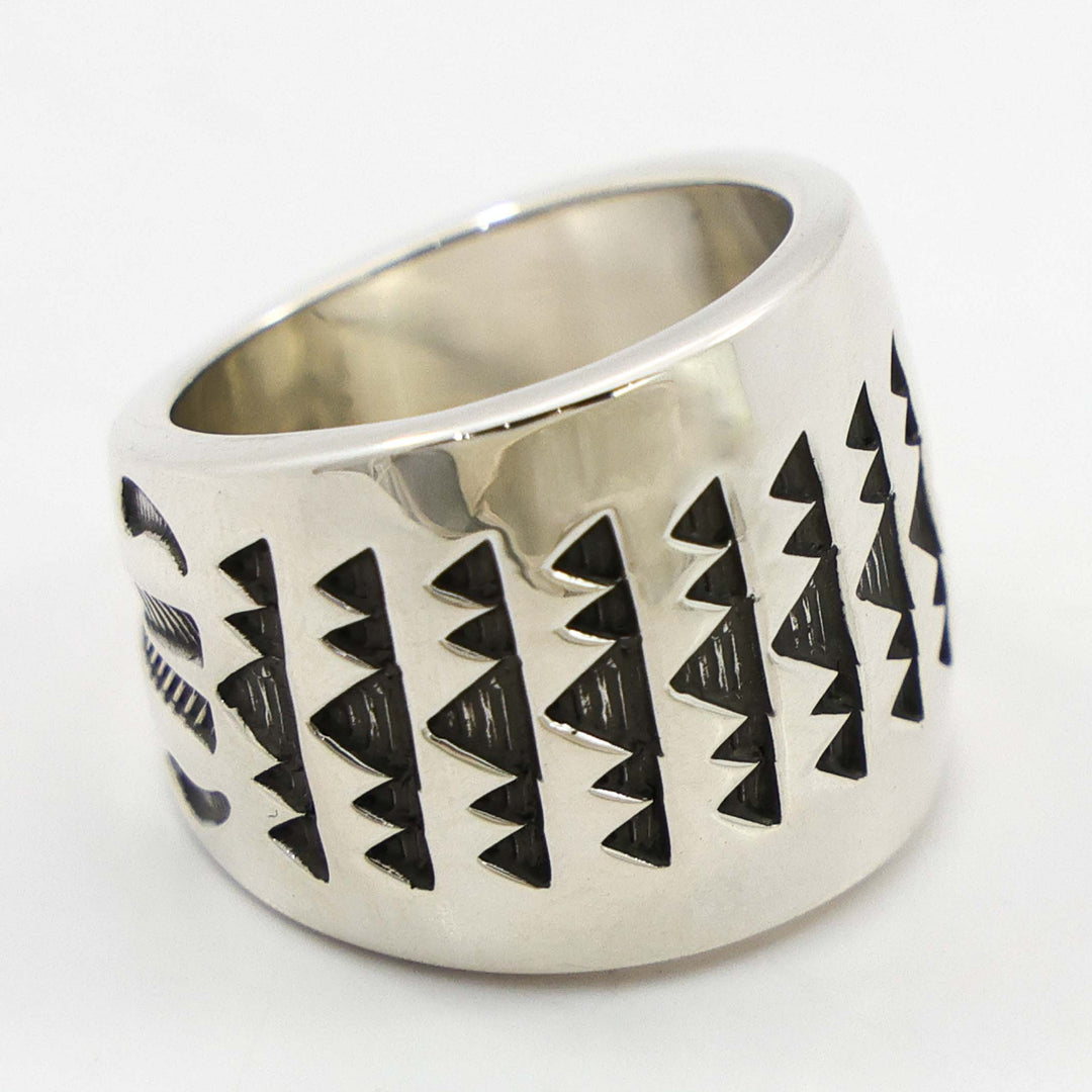 Stamped Silver Ring