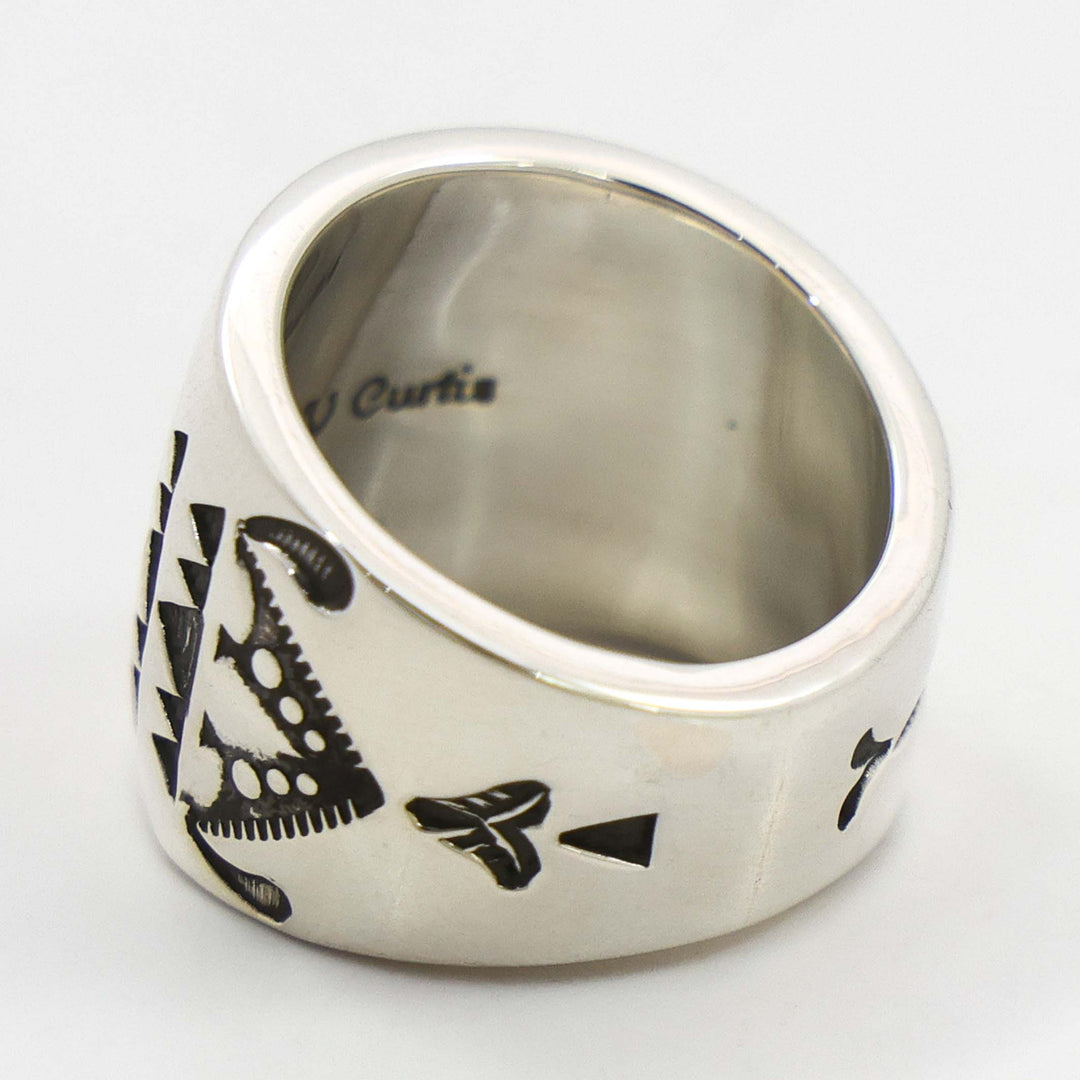 Stamped Silver Ring