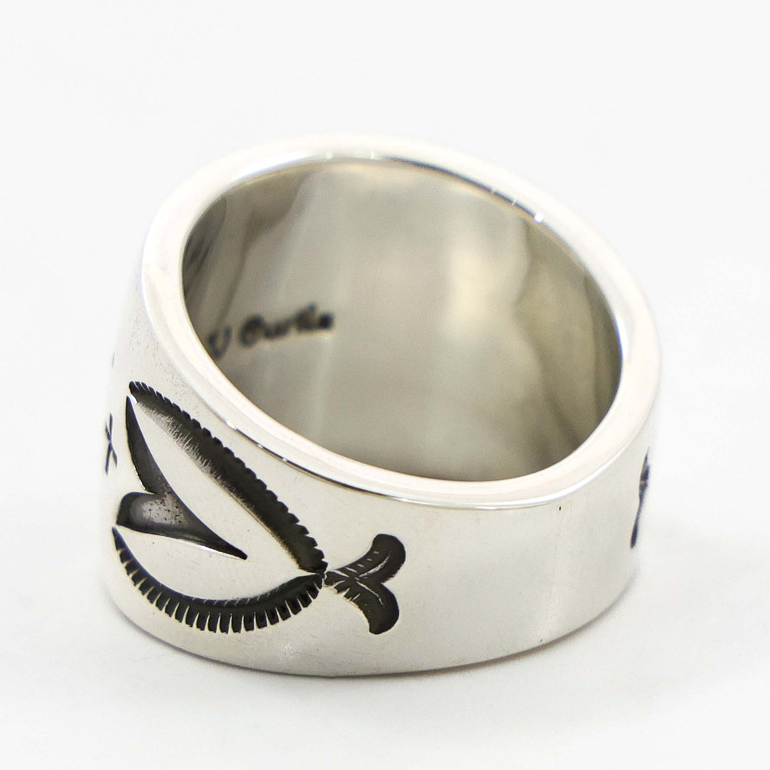 Stamped Silver Ring
