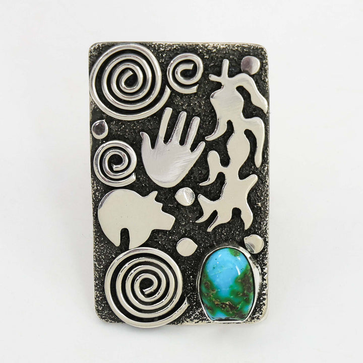 Turquoise Petroglyph Ring