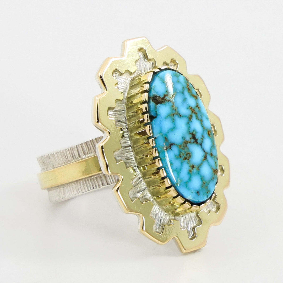 Kingman Turquoise Gold Ring