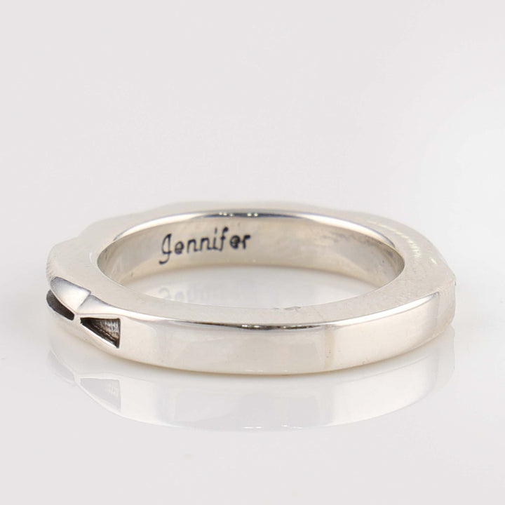 Stamped Silver Ring