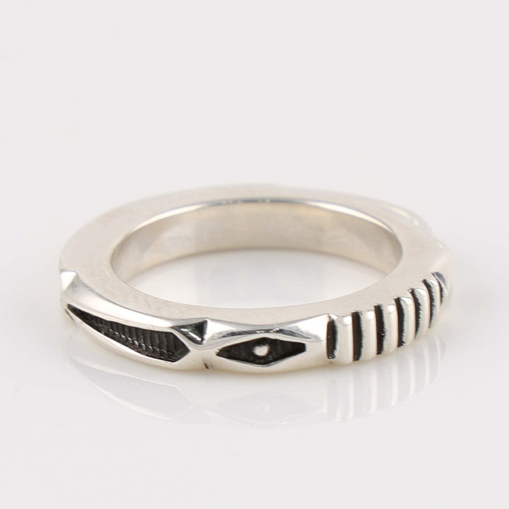 Stamped Silver Ring
