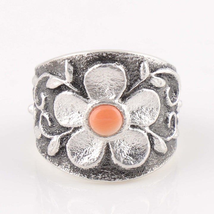 Coral Floral Ring