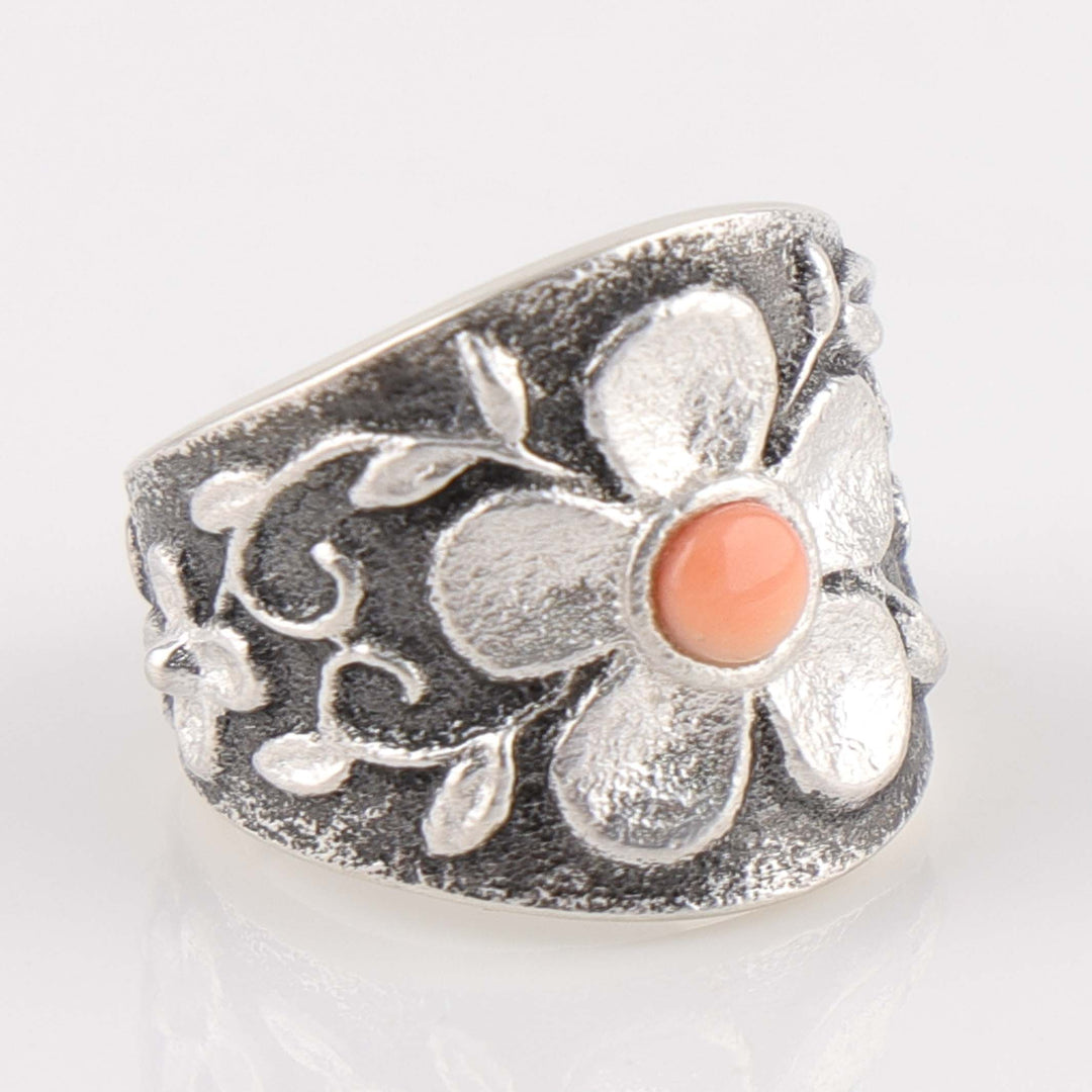 Coral Floral Ring