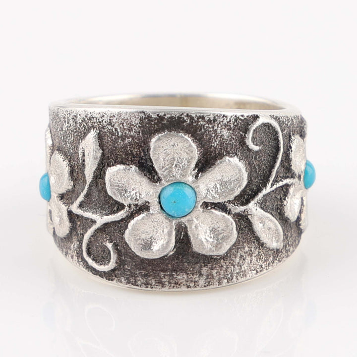 Turquoise Floral Ring