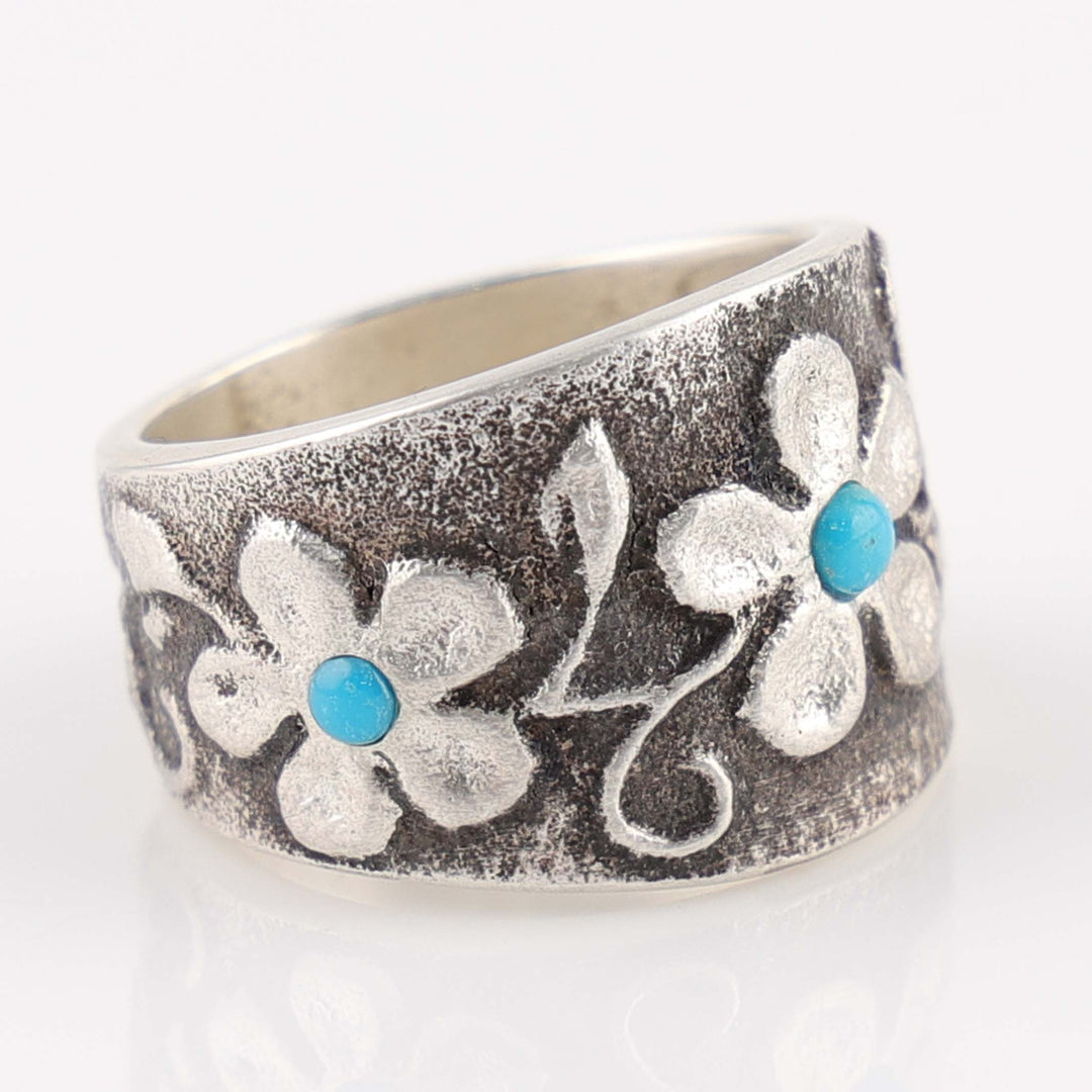 Turquoise Floral Ring