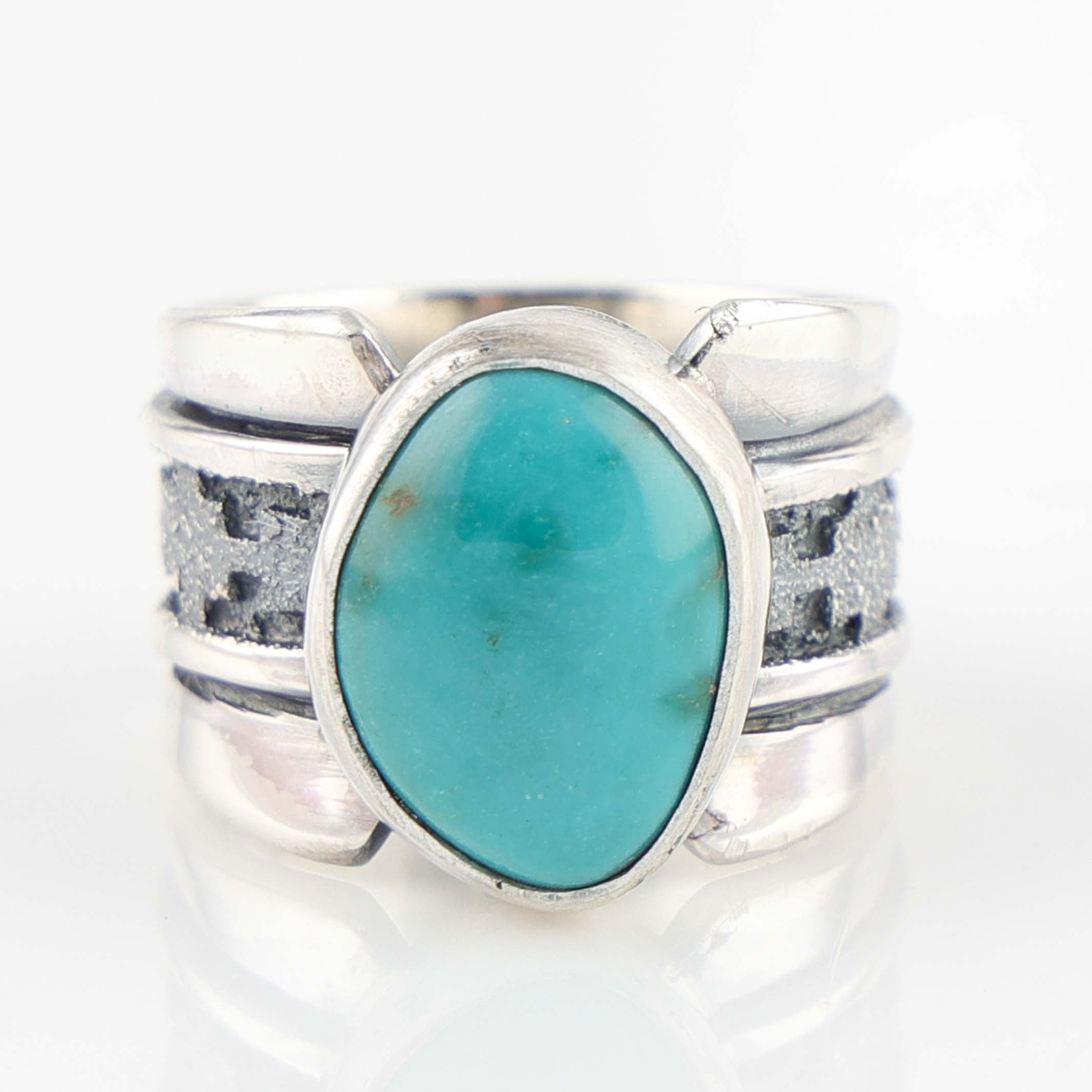 FOX Turquoise 3連 シルバーリング Fox Turquoise Ring – Garland's