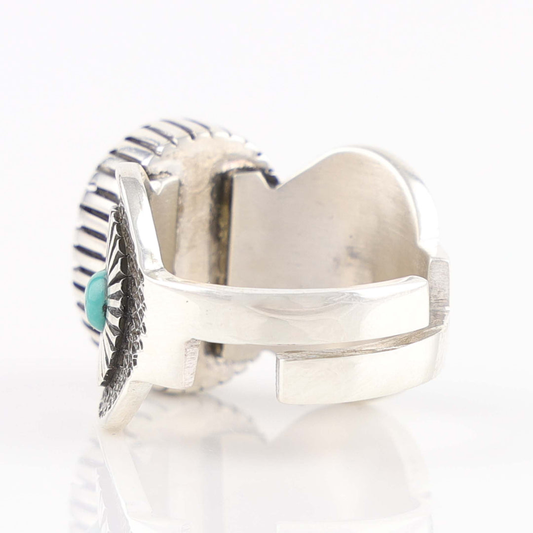 Coral and Turquoise Ring