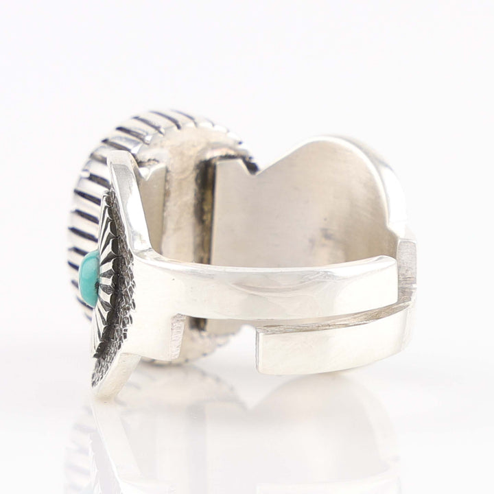 Coral and Turquoise Ring
