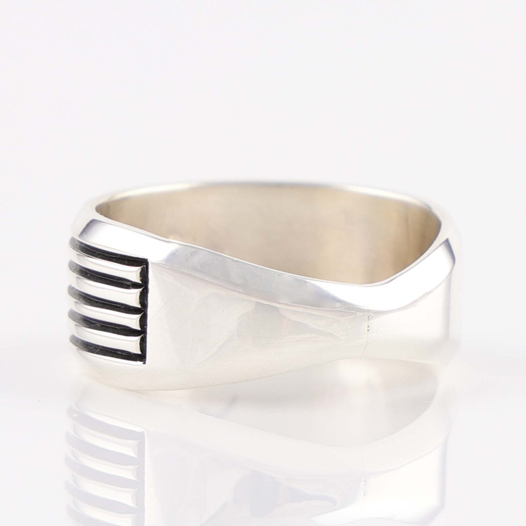Silver Track Ring