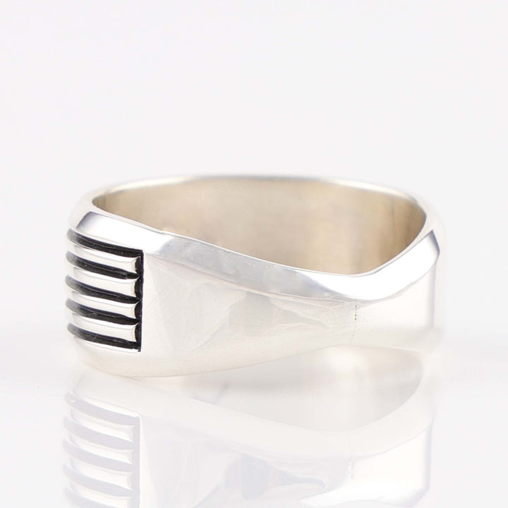 Silver Track Ring