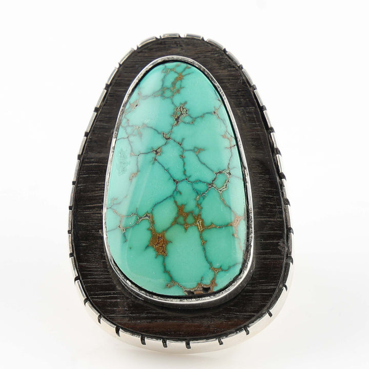 Turquoise and Ironwood Ring