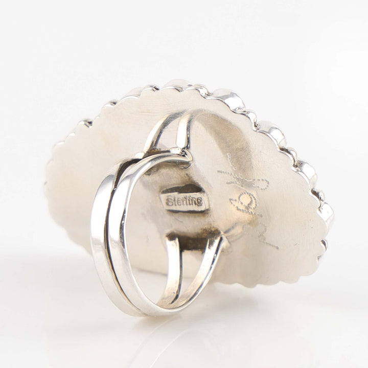 White Buffalo and Turquoise Ring