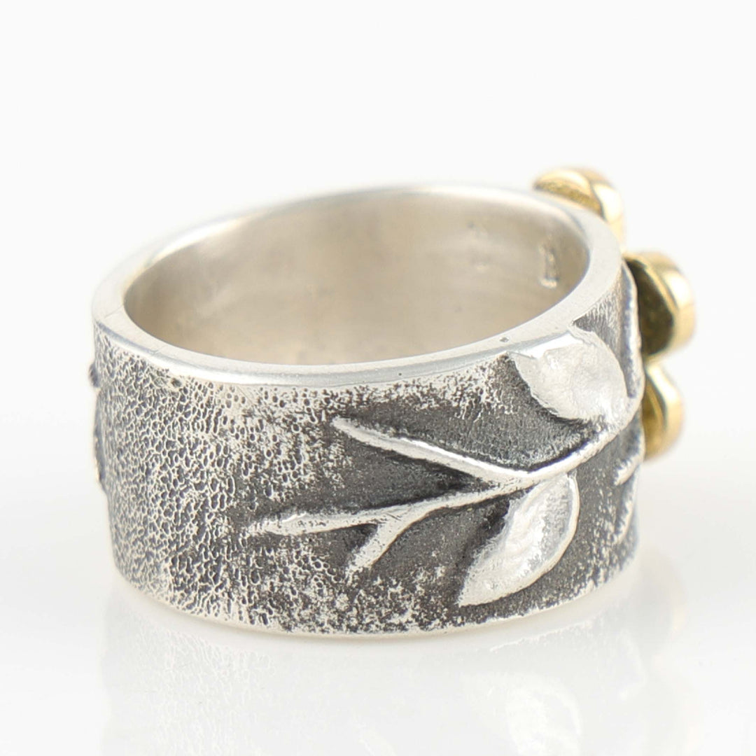 Gold and Diamond Flower Ring
