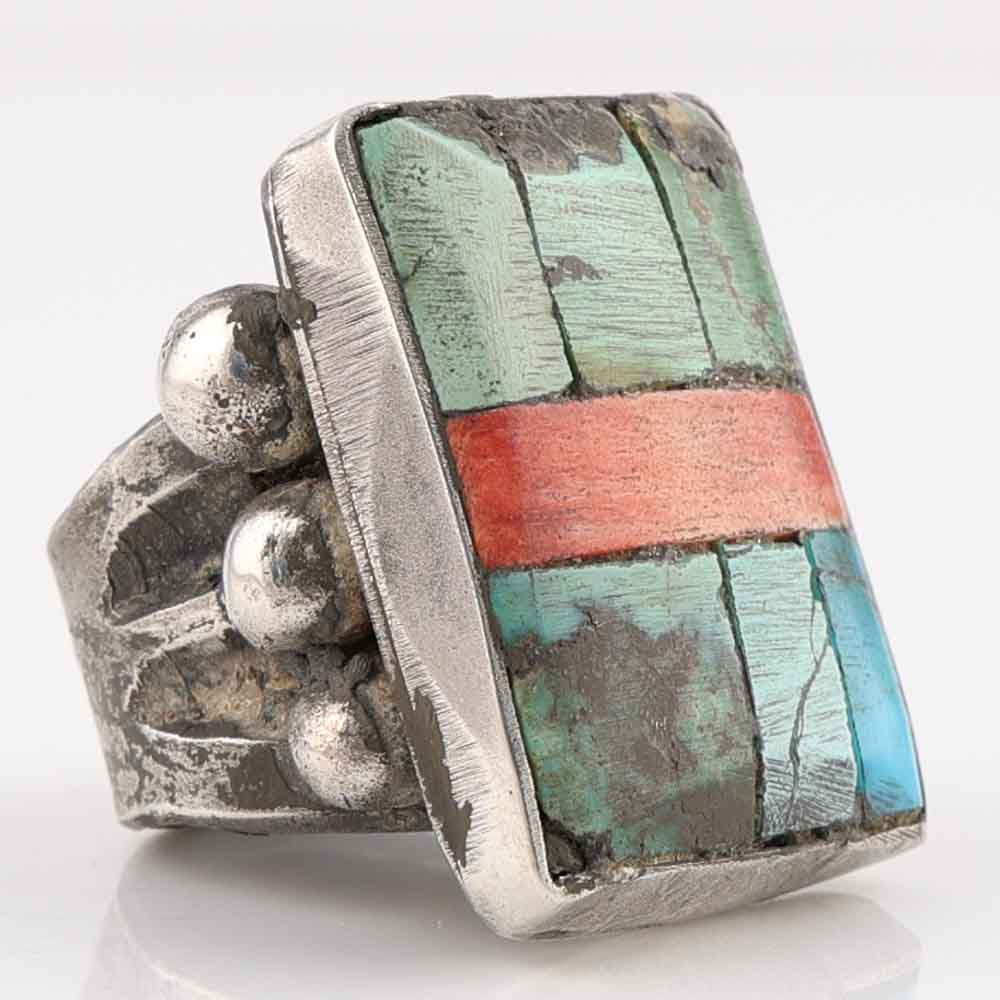 Turquoise and Spiny Oyster Ring