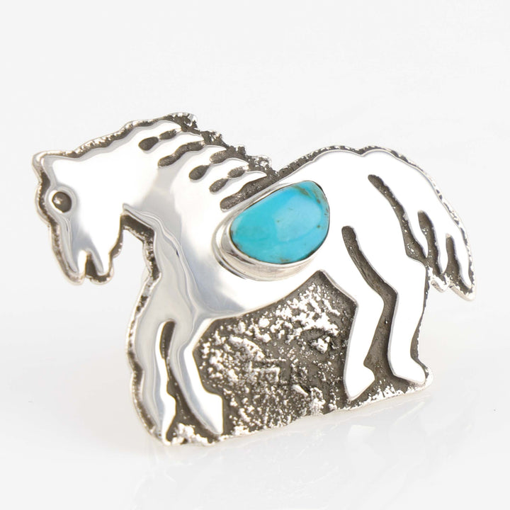 Turquoise Horse Ring
