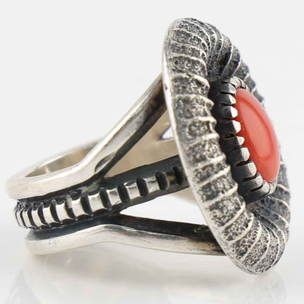 1980s Coral Ring
