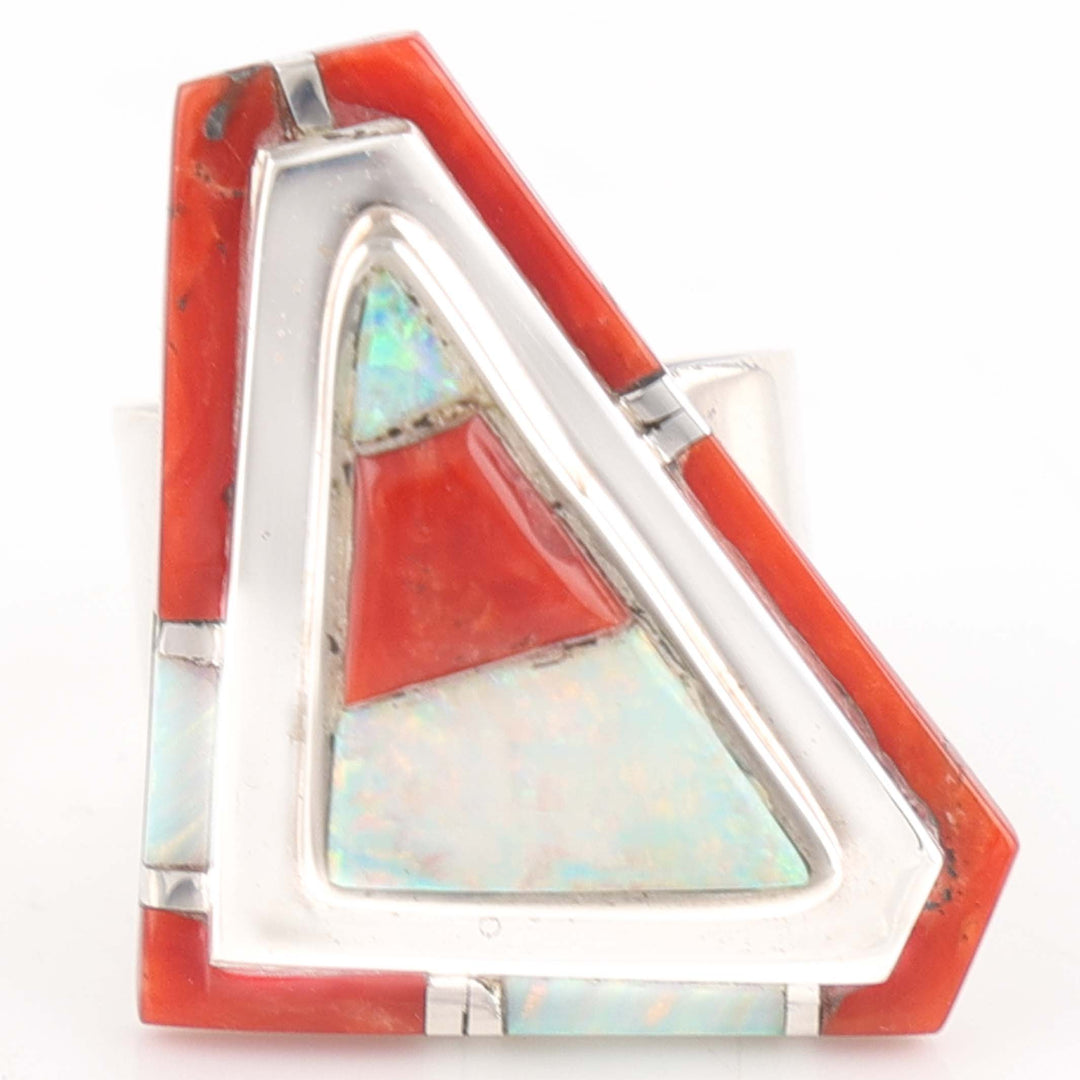 1980s Coral and Opal Ring