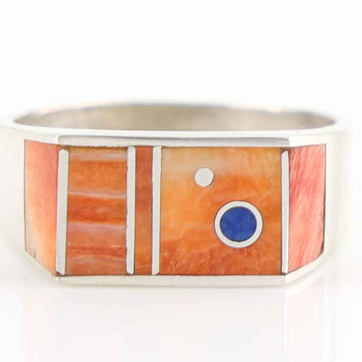Spiny Oyster Shell and Lapis Ring