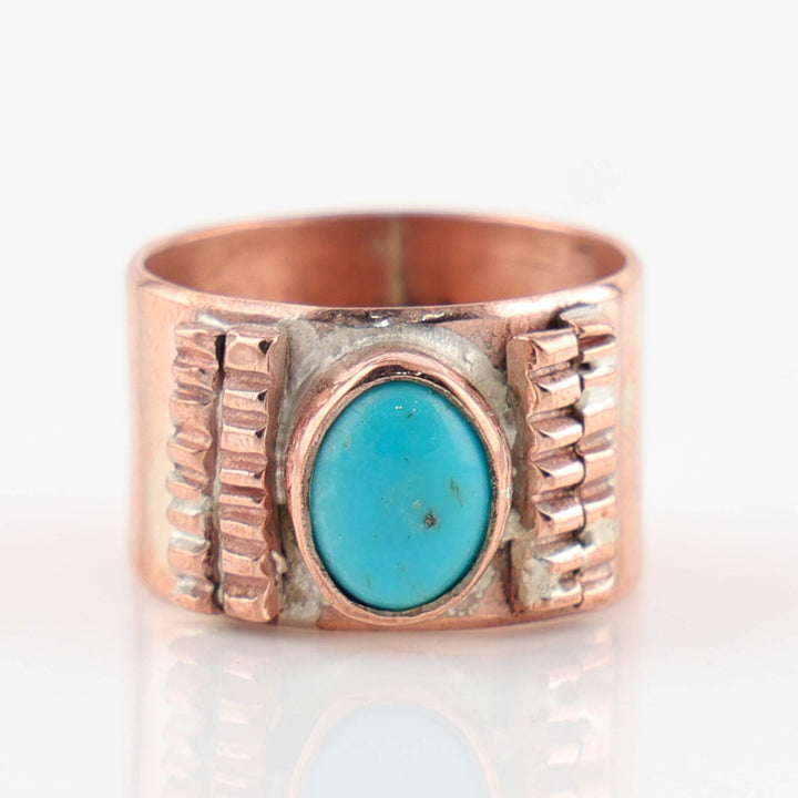 Turquoise and Copper Ring